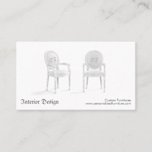 Retro stoel meubels interieurontwerper decor visitekaartje