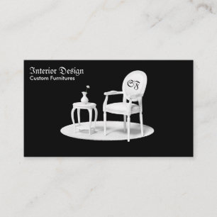 Retro Stoel Tafel Vaas Tapijt Interieur Meubelen Visitekaartje