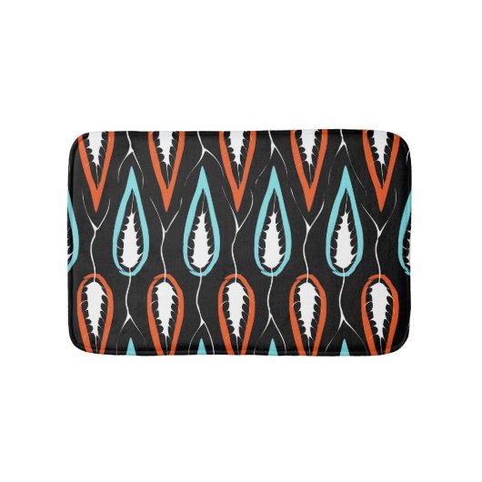 Retro stof: bloemennaadloze textuur badmat (Voorkant)