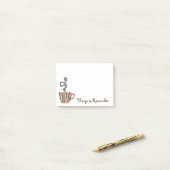 Retro stomen koffie illustratie post-it® notes (Op bureau)