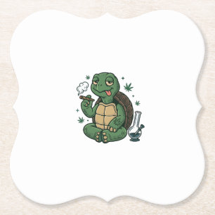 Retro Stoner Schildpad Vector T-shirt Ontwerp_1 Kartonnen Onderzetters