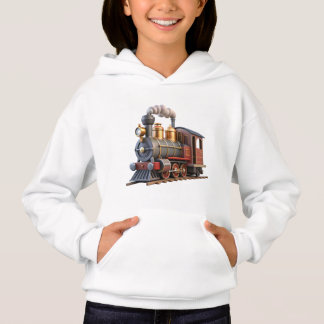 Retro Stoomtrein Baby Shirt – Mooie 3D Locomotief