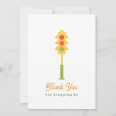 Retro stoplicht Baby shower dank u Bedankkaart (Voorkant)