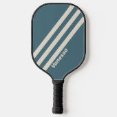 Retro Storm Drie strepen met naam Pickleball Paddle (Achterkant)