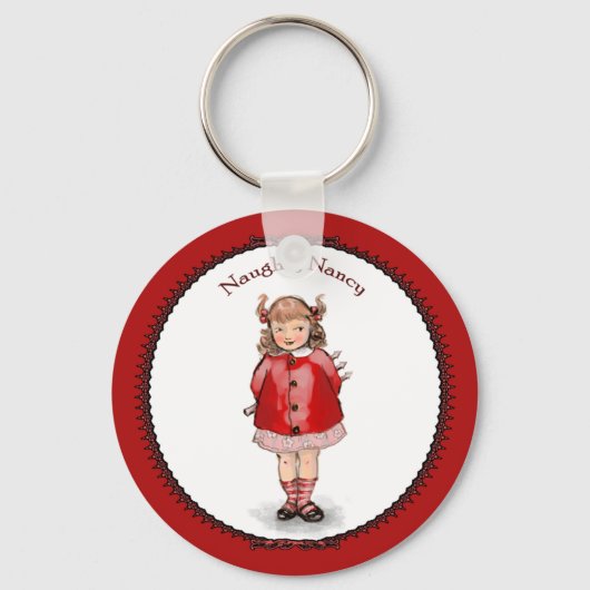 Retro Stoute Nancy Sleutelhanger (Voorkant)