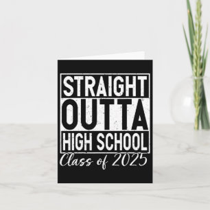 Retro Straight Outta High School Afstuderen CL van Kaart