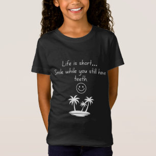 Retro strand sfeer Smiley Face T-shirt - Grappige