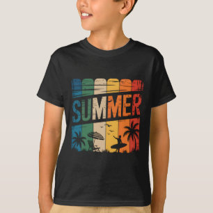 Retro strand surfen surfplank vintage surfer t-shirt