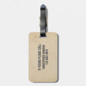 Retro  strand Surfting Poster Bagagelabel (Achterkant verticaal)