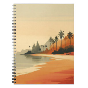 /retro strand/tropisch notitieboek