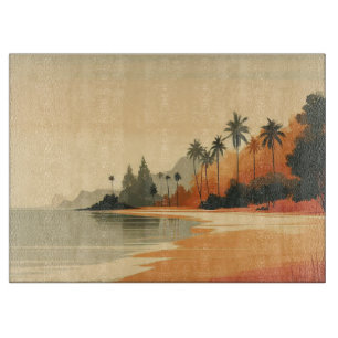 /retro strand/tropisch snijplank
