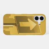 Retro Street Arrow Up iPhone 16 Hoesje (Achterkant horizontaal)