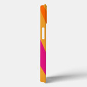 Retro strepen 70s Sinaasappel Mosterd Groovy Case-Mate iPhone Case (Achterkant / Rechts)
