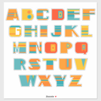 RETRO STREPEN - A tot Z - Sticker