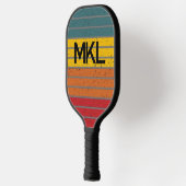 Retro strepen monogram pickleball paddle (Links)