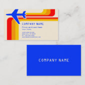 retro strepen reizen visitekaartje (Voorkant / Achterkant)