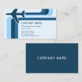 retro strepen reizen visitekaartje (Voorkant / Achterkant)