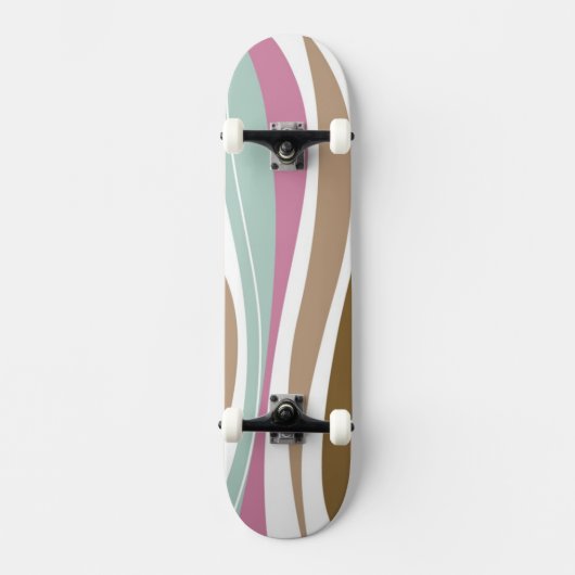 Retro Strepen Skateboard (Voorkant)