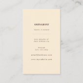 Retro  strepen verticaal visitekaartje (Achterkant)