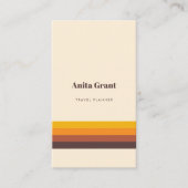 Retro  strepen verticaal visitekaartje (Voorkant)