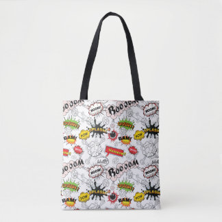 Retro stripboek pop art grafische canvas tas