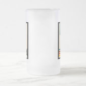 Retro Stripe 50e Verjaardag 1975 Rainbow Matglas Bierpul (Center)