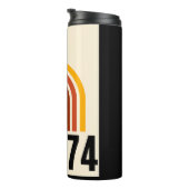 Retro Stripe 50e Verjaardag 1975 Rainbow Thermosbeker (Geroteerd rechts)