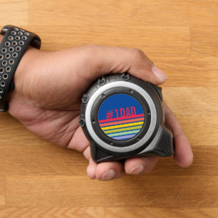 Retro Stripe Nummer Een Papa Rolmaat