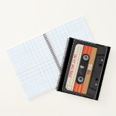 Retro Stripe Nummers 1985 40e Cassettebandje Notitieboek (Binnen)