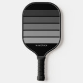 Retro Stripe Patroon Black Grey  vibe Pickleball Paddle (Achterkant)