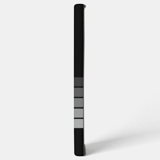 Retro Stripe Patroon Black Grey  vibe Samsung Galaxy Hoesje (Linkerkant)