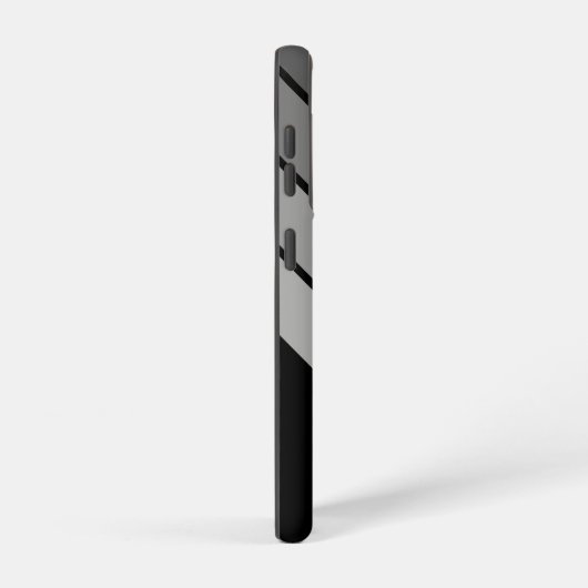 Retro Stripe Patroon Black Grey  vibe Samsung Galaxy Hoesje (Rechterkant)