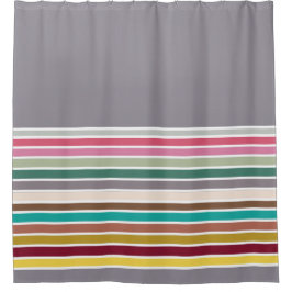 Retro Stripe Patroon Douchegordijn