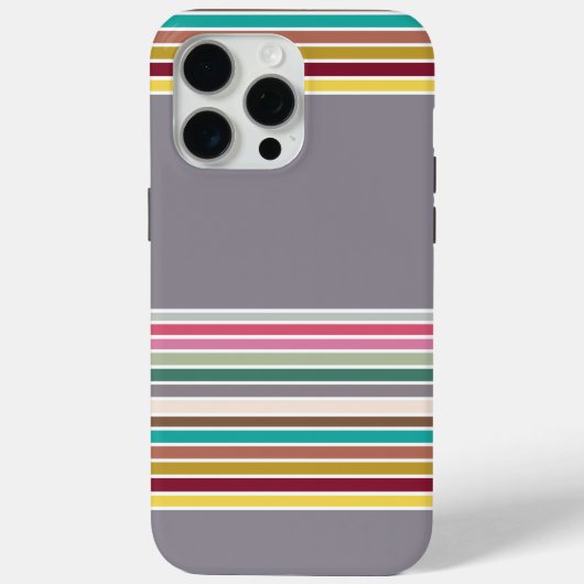 Retro Stripe Patroon iPhone / iPad Case (Achterkant)