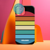 Retro Stripe Patroon Regenboog vibe zonsondergang