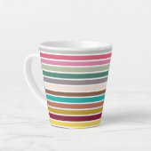 Retro Stripe Pattern Latte Mok (Linkerhoek)