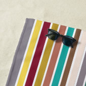 Retro Stripe Pattern Strandlaken (In situ)