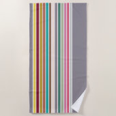 Retro Stripe Pattern Strandlaken (Voorkant)