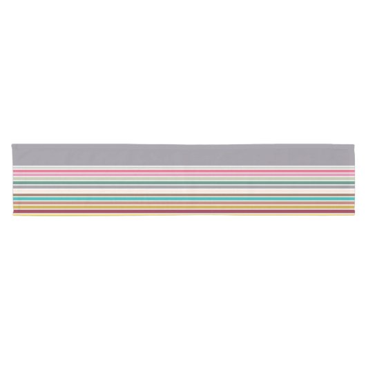 Retro Stripe Pattern Table Runner Korte Tafelloper (Horizontaal)