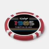  Retro Stripe Primaire Kleuren 1985 Poker Chips (Enkel)