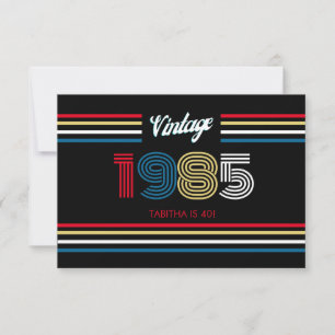 Retro Stripe Primaire kleuren Bedankkaart