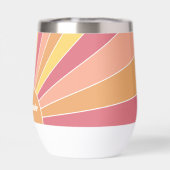 Retro stripe sunrise - pastelregenboogscriptnaam (Achterkant)