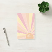 Retro stripe sunrise - pastelregenboogscriptnaam post-it® notes (Kantoor)