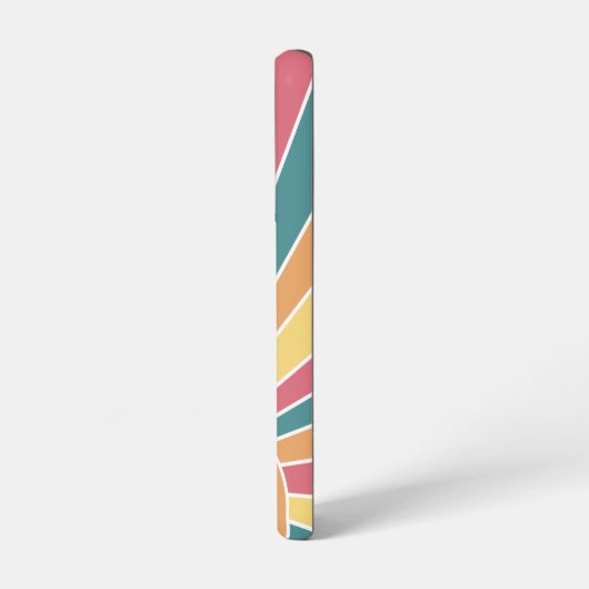 Retro stripe sunrise - pastelregenboogscriptnaam samsung galaxy hoesje (Linkerkant)