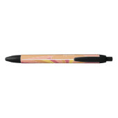 Retro stripe sunrise - pastelregenboogscriptnaam zwarte inkt pen (Achterkant)