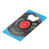 Retro Stripe Vinyl Record 1955 70e anniversaire (Devant Angle)
