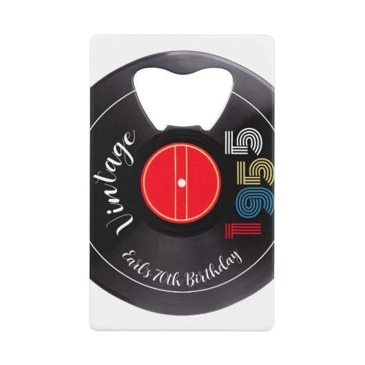 Retro Stripe Vinyl Record 1955 70e anniversaire (Devant)