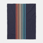 Retro Striped 70s minimalistisch patter Fleece Deken (Voorkant)