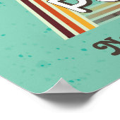 Retro Striped 70's Party Poster (Hoek)