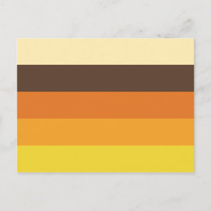 Retro Striped Color Pattern van 70 s Briefkaart